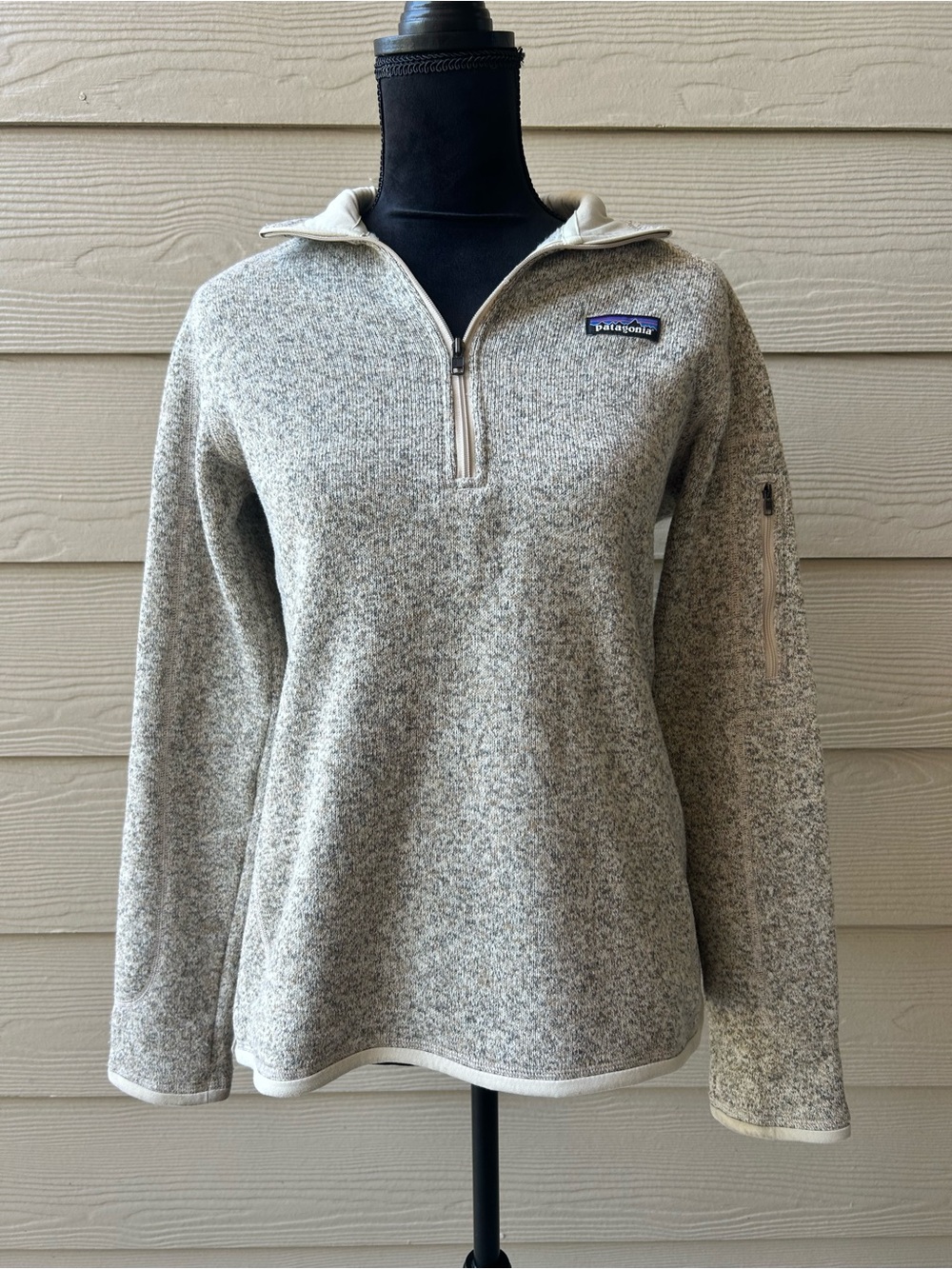 Patagonia Women's Quarter-Zip Fleece Pullover - Heather Light Gray